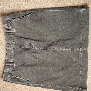 Eddie Bauer Gray Corduroy Skirt